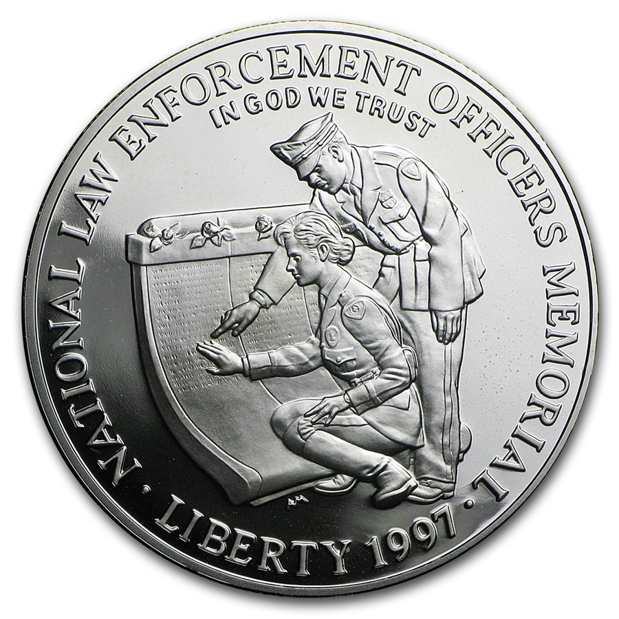 1997-P Law Enforcement $1 Silver Commem Proof (Capsule Only)