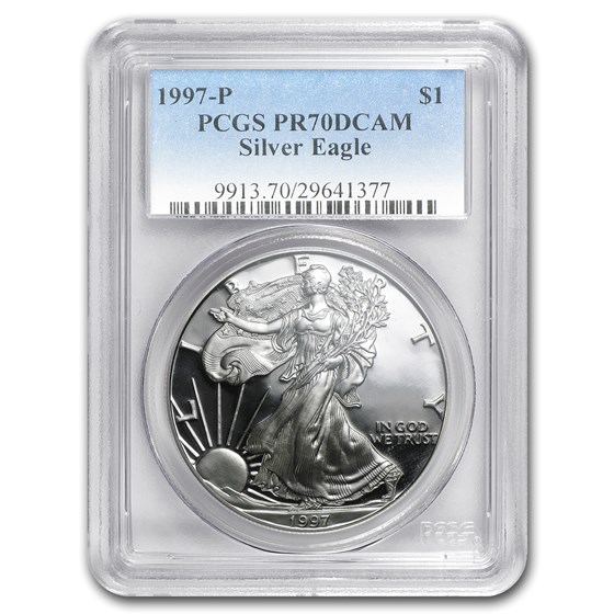 1997-P Proof American Silver Eagle PR-70 PCGS 1997-P Proof American Silver Eagle PR-70 PCGS