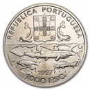 1997 Portugal Silver 1000 Escudos Ocean Expedition BU