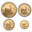 1997 S. Africa 4-Coin Au Krugerrand 30th Ann Pf Set (No COA, Box)