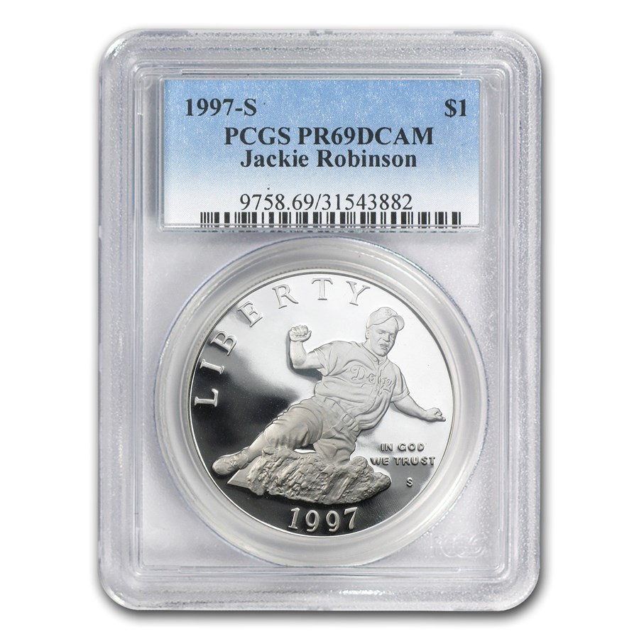 1997-S Jackie Robinson $1 Silver Commem PR-69 PCGS
