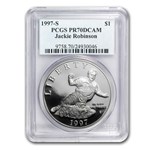 1997-S Jackie Robinson $1 Silver Commem PR-70 PCGS