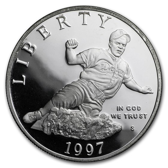 1997-S Jackie Robinson $1 Silver Commem Proof (Capsule only) 1997-S Jackie Robinson $1 Silver Commem Proof (Capsule only)