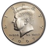 1997-S Kennedy Half Dollar 20-Coin Roll Proof