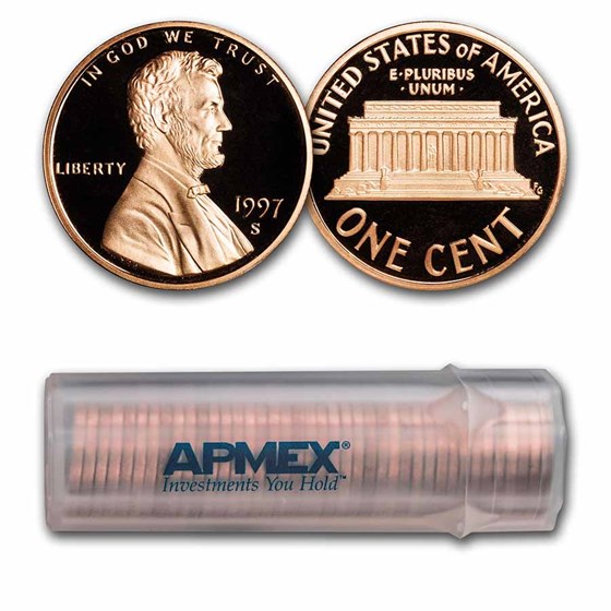 1997-S Lincoln Cent 50-Coin Roll Proof 1997-S Lincoln Cent 50-Coin Roll Proof