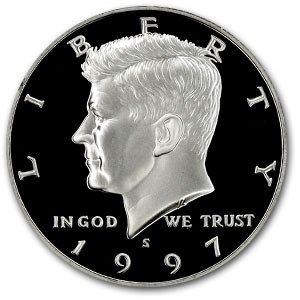1997-S Silver Kennedy Half Dollar Gem Proof 1997-S Silver Kennedy Half Dollar Gem Proof