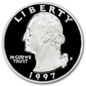 1997-S Silver Washington Quarter Gem Proof 1997-S Silver Washington Quarter Gem Proof