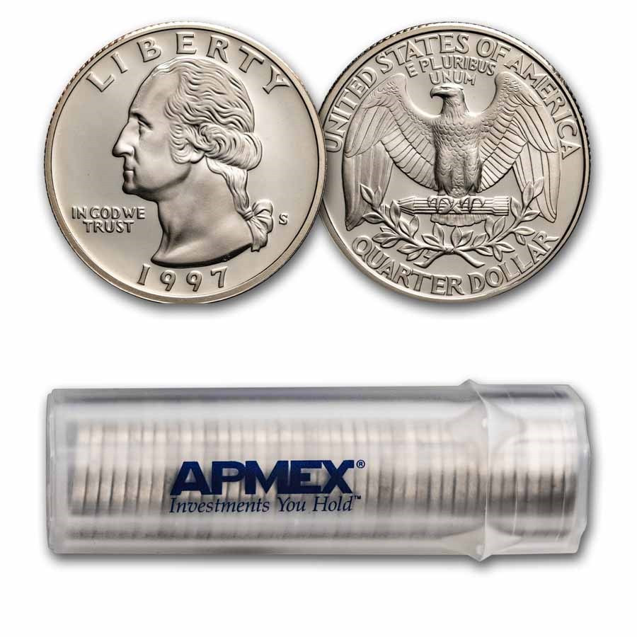 1997-S Washington Quarter 40-Coin Roll Proof