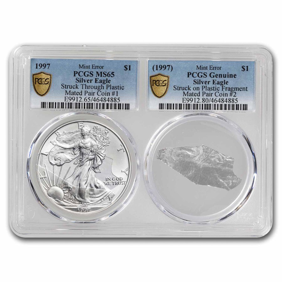 Buy 1997 Silver Eagle MS-65 Struck Through Pair | APMEX