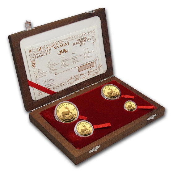 1997 South Africa 4-Coin Gold Krugerrand Prestige Proof Set 1997 South Africa 4-Coin Gold Krugerrand Prestige Proof Set