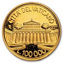 1997 Vatican City Proof Gold 100,000 Lire Pope John Paul II