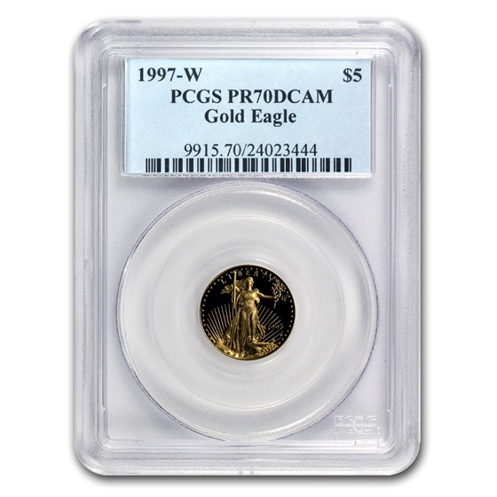 1997-W 1/10 oz Proof American Gold Eagle PR-70 PCGS 1997-W 1/10 oz Proof American Gold Eagle PR-70 PCGS