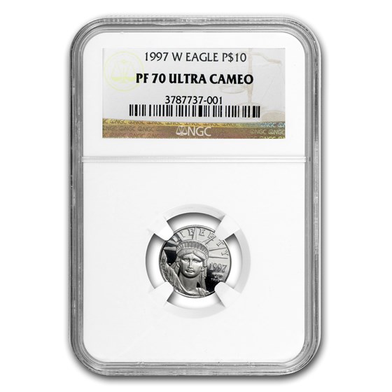 1997-W 1/10 oz Proof American Platinum Eagle PF-70 UCAM NGC 1997-W 1/10 oz Proof American Platinum Eagle PF-70 UCAM NGC