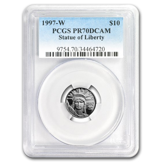 1997-W 1/10 oz Proof American Platinum Eagle PR-70 PCGS 1997-W 1/10 oz Proof American Platinum Eagle PR-70 PCGS