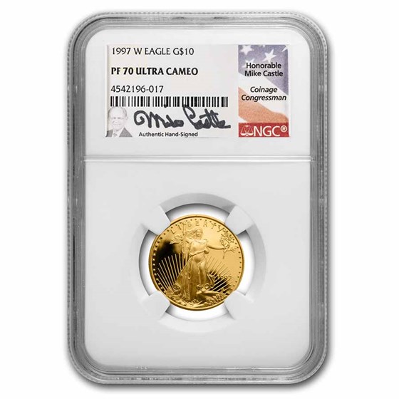 1997-W 1/4 oz Proof American Gold Eagle PF-70 NGC (Castle) 1997-W 1/4 oz Proof American Gold Eagle PF-70 NGC (Castle)