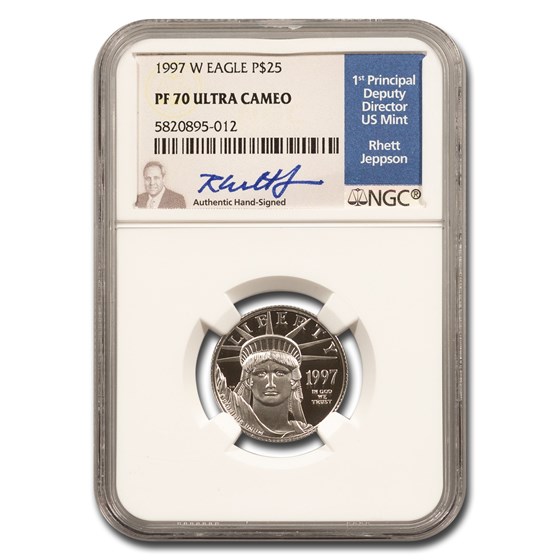 1997-W 1/4 oz Proof American Platinum Eagle PF-70 NGC (Jeppson) 1997-W 1/4 oz Proof American Platinum Eagle PF-70 NGC (Jeppson)