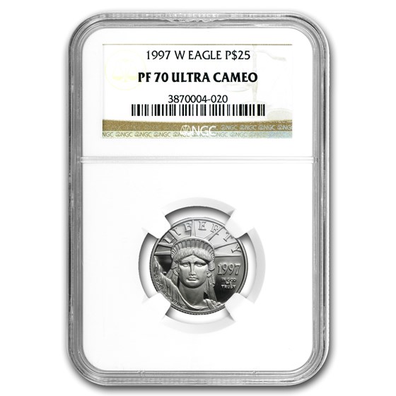 1997-W 1/4 oz Proof American Platinum Eagle PF-70 UCAM NGC 1997-W 1/4 oz Proof American Platinum Eagle PF-70 UCAM NGC
