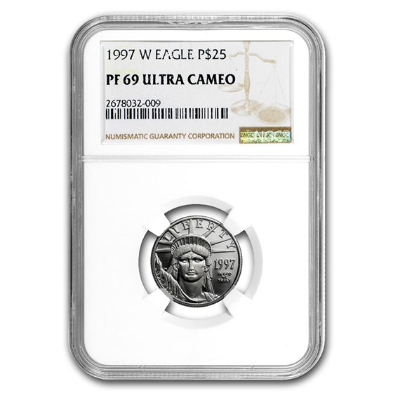 1997-W 1/4 oz Proof Platinum American Eagle PF-69 NGC 1997-W 1/4 oz Proof Platinum American Eagle PF-69 NGC