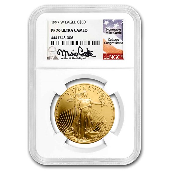 1997-W 1 oz Proof American Gold Eagle PF-70 NGC (Castle) 1997-W 1 oz Proof American Gold Eagle PF-70 NGC (Castle)