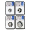 1997-W 4-Coin Proof American Platinum Eagle Set PF-70 NGC (Moy)