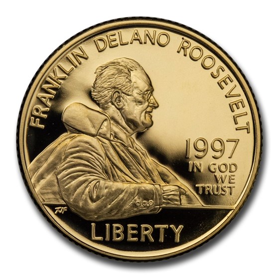 1997-W Gold $5 Commem Franklin D. Roosevelt Proof (Capsule only) 1997-W Gold $5 Commem Franklin D. Roosevelt Proof (Capsule only)