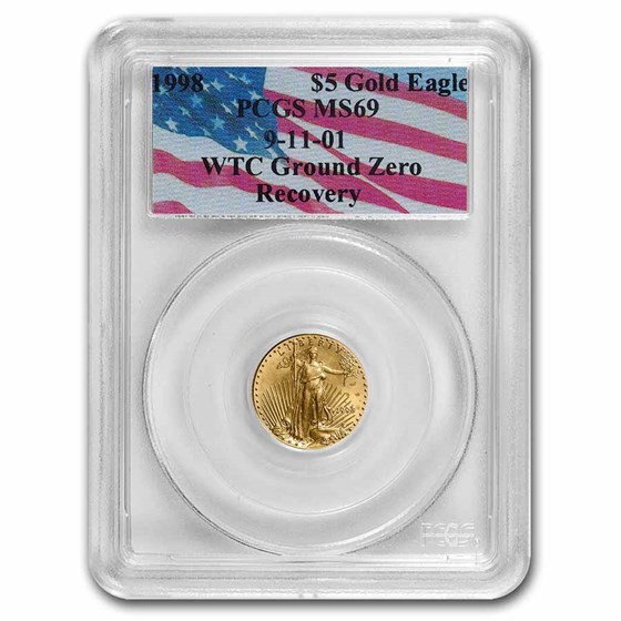 1998 1/10 oz Gold American Eagle MS-69 PCGS (World Trade Center) 1998 1/10 oz Gold American Eagle MS-69 PCGS (World Trade Center)