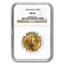 1998 1/2 oz American Gold Eagle MS-69 NGC