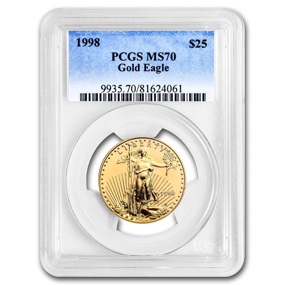 1998 1/2 oz American Gold Eagle MS-70 PCGS 1998 1/2 oz American Gold Eagle MS-70 PCGS
