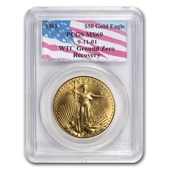 1998 1 oz American Gold Eagle MS-69 PCGS (World Trade Center)