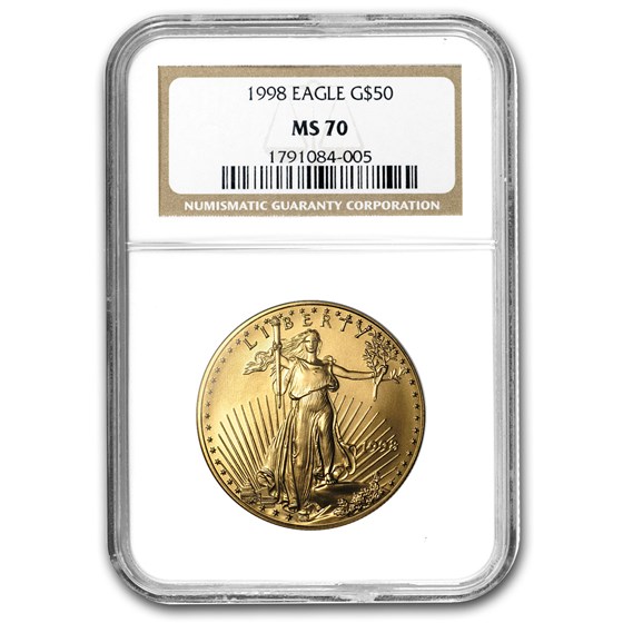 1998 1 oz American Gold Eagle MS-70 NGC 1998 1 oz American Gold Eagle MS-70 NGC