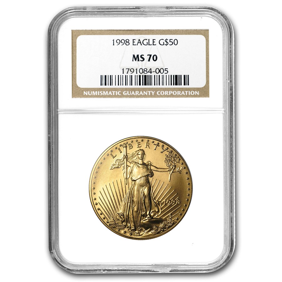 1998 1 oz American Gold Eagle MS-70 NGC