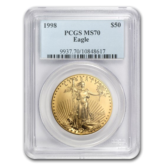 1998 1 oz American Gold Eagle MS-70 PCGS 1998 1 oz American Gold Eagle MS-70 PCGS