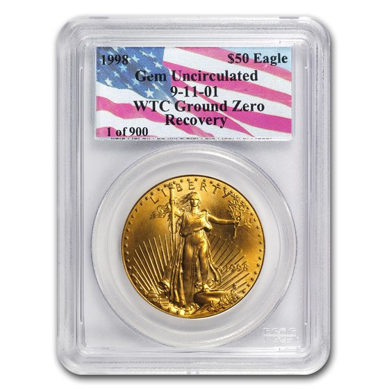 1998 1 oz Gold American Eagle Gem Unc PCGS (World Trade Center) 1998 1 oz Gold American Eagle Gem Unc PCGS (World Trade Center)