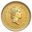 1998 Australia 1/10 oz Gold Lunar Tiger BU (Abrasions)