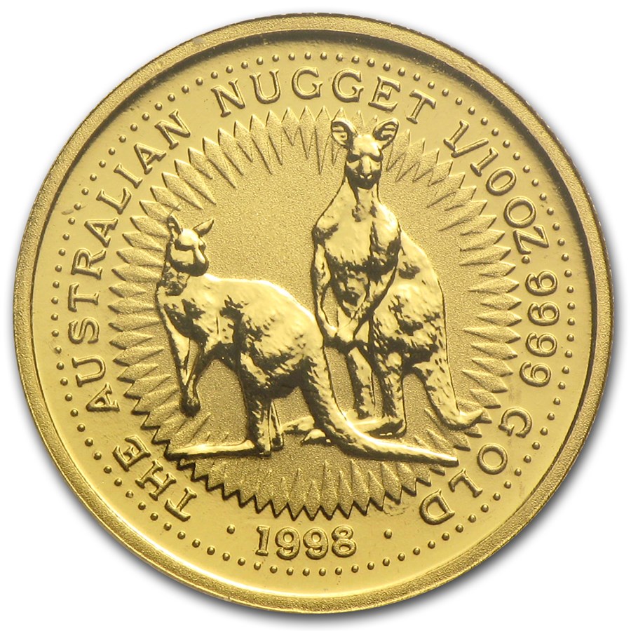 1998 Australia 1/10 oz Gold Nugget