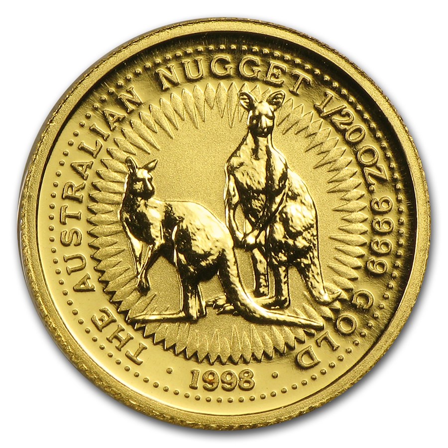 1998 Australia 1/20 oz Gold Nugget