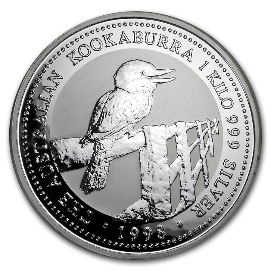 1998 Australia 1 kilo Silver Kookaburra BU