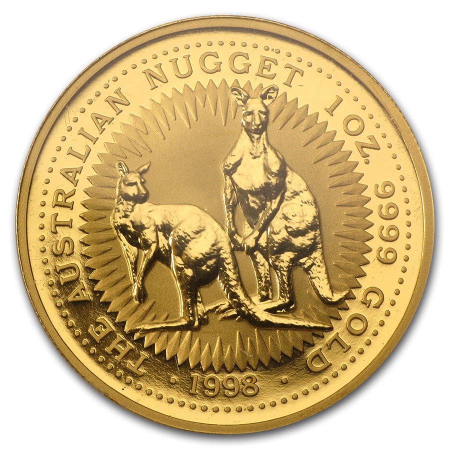 1998 Australia 1 oz Gold Nugget BU
