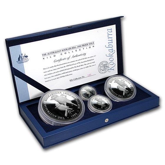 1998 Australia 4-Coin Silver Kookaburra Proof Set 1998 Australia 4-Coin Silver Kookaburra Proof Set