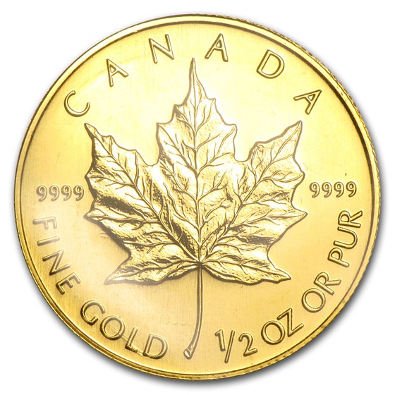 1998 Canada 1/2 oz Gold Maple Leaf BU 1998 Canada 1/2 oz Gold Maple Leaf BU