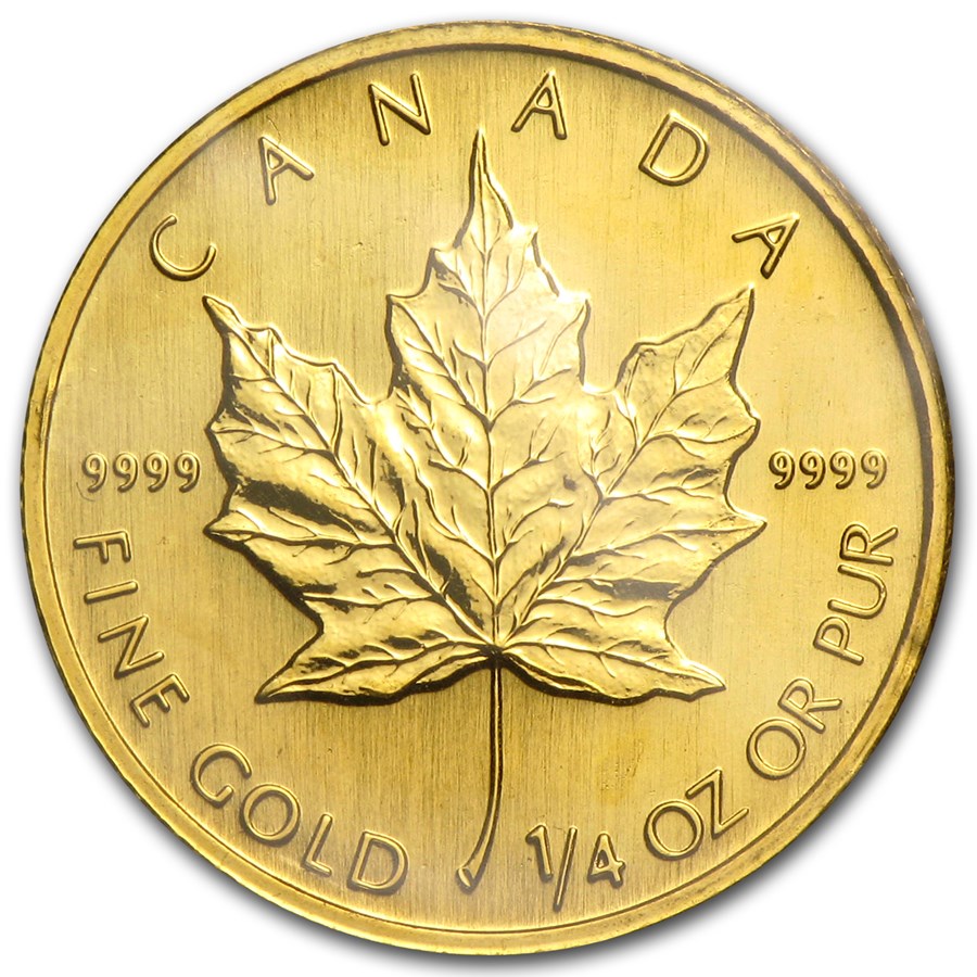 1998 Canada 1/4 oz Gold Maple Leaf BU