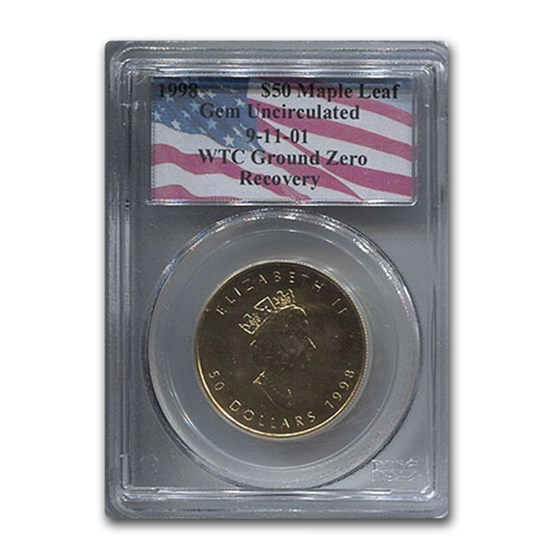 1998 Canada 1 oz Gold Maple Leaf PCGS (World Trade Center) 1998 Canada 1 oz Gold Maple Leaf PCGS (World Trade Center)