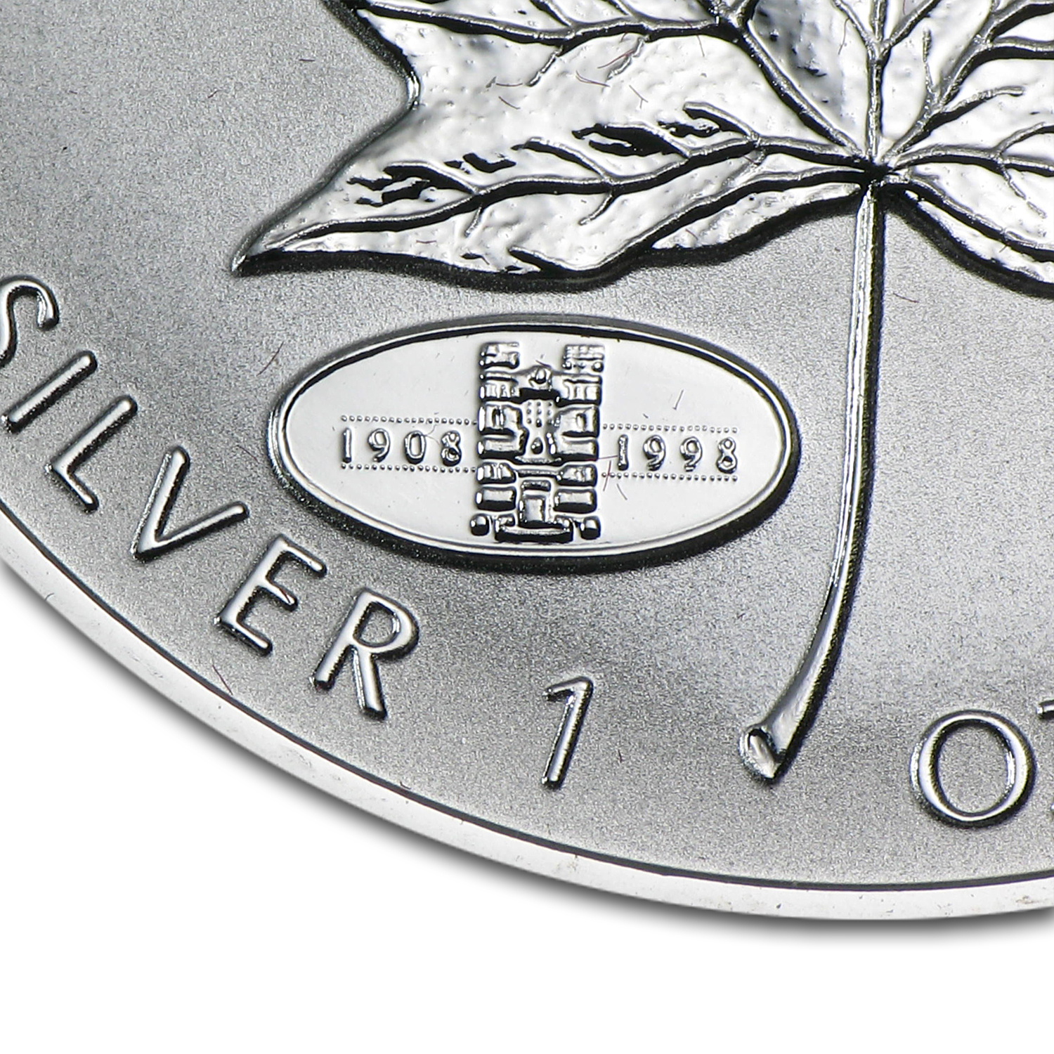 Buy 1998 Canadian 1 oz Silver Maple Leaf 90th Anniv Privy | APMEX