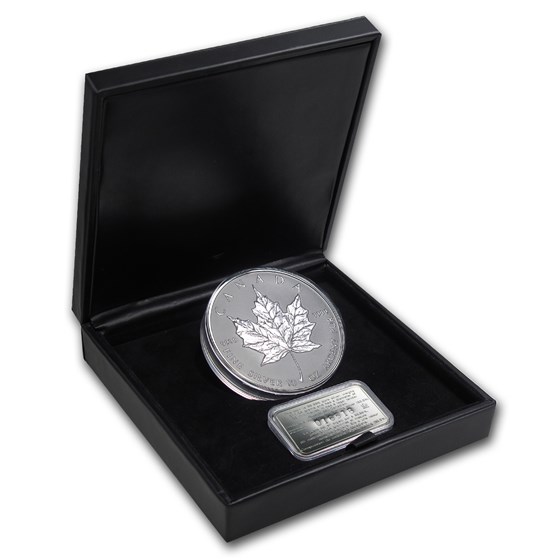 1998 Canada 10 oz Silver $50 Maple Leaf (10th Anniversary)