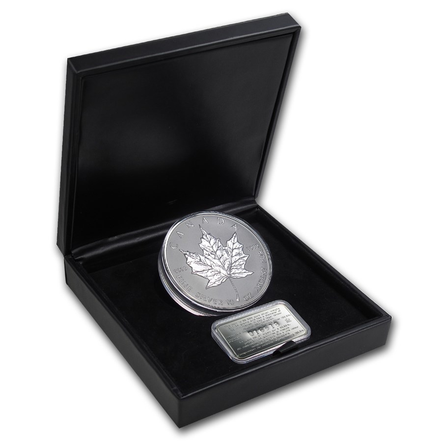 1998 Canada 10 oz Silver $50 Maple Leaf (10th Anniversary)