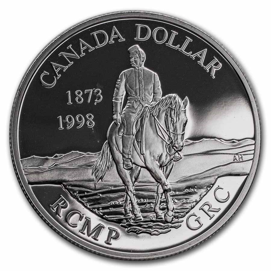 1998 Canada Silver Dollar Proof (RCMP 120th Anniversary w/OGP)