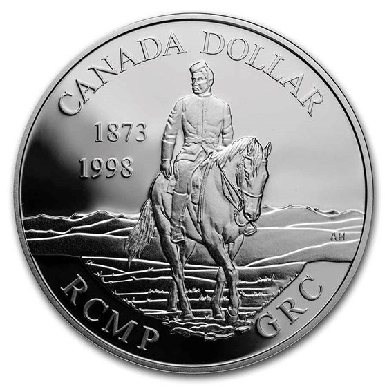 1998 Canada Silver Dollar Proof (RCMP 125th Anniversary) 1998 Canada Silver Dollar Proof (RCMP 125th Anniversary)