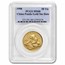 1998 China 1/2 oz Gold Panda Small Date MS-68 PCGS