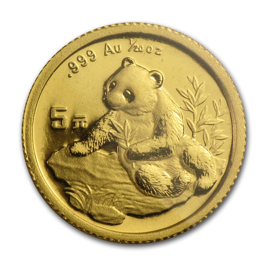 1998 China 1/20 oz Gold Panda Small Date BU (Sealed)