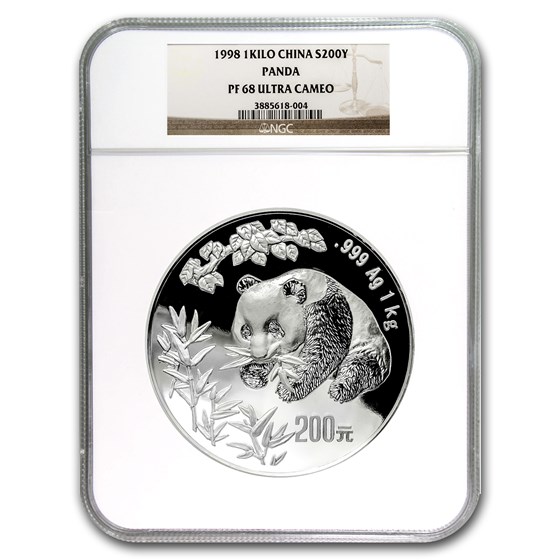 1998 China 1 kilo Silver Panda PF-68 NGC 1998 China 1 kilo Silver Panda PF-68 NGC
